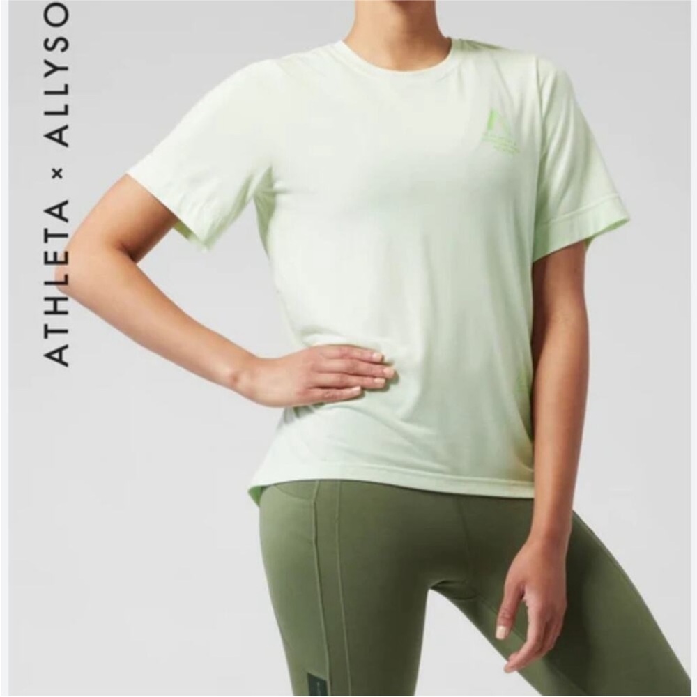 Allyson Felix x Athleta Celadon Green XS Top